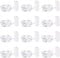Brightown 12 Pack Led Fairy Lights Battery Operated String Lights Waterproof Silver Wire 7 Feet 20 Led Firefly Starry Moon Lights for DIY Wedding Party Bedroom Patio Christmas (12 Pack, White)