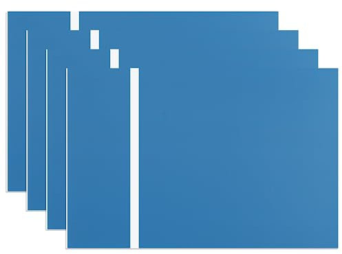 4 carteles acrílicos azules de 20 x 30 cm para grabado láser, placas de plástico personalizadas a medida para el hogar, oficina, tienda, panel azul con grabado en blanco