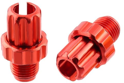 Ronyme 2X Fahrrad Bremshebel Einstellschrauben Bremszubehör Aluminium Bike Shifter Einstellschrauben für Mountainbike Damen, Rot