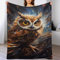 PAZZK Kuscheldecke Flauschige Sofa Decke, Eule Super Weich & Flannel Fleecedecke Als Tagesdecke, Sofaüberwurf, Wohndecke（130×180cm）