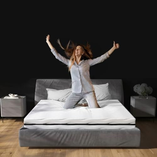 EASY Matelas 90 x 190 x 14 cm confortable en mousse à froid, hauteur 14 cm et épaisseur noyau 12 cm. Certifié Oeko-Tex, Certipur et ISO. Housse de matelas lavable avec fermeture éclair pour
