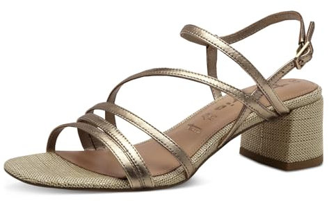 Tamaris Femme Damen 1-28211-42 Sandale à Talon, Bronze, 40 EU