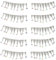 Healvian 10pcs Natural False Eyelashes with Mini Rhinestones for Women Easy to Use Bulk Lash Strips Perfect for Party Date Club or Daily Life