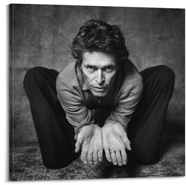 Willem Dafoe Vintage-Poster, coole Kunstwerke, Gemälde, Wandkunst, Leinwanddrucke, hängendes Bild, Heimdekoration, Idee, 50 x 50 cm