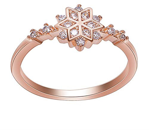 Mzpeldxk Die Schneeflocke der Netten Frauen Schellt die Weiblichen Schicken Zierlichen Ringe, Welche Wedding Sind, die Schmucksachen R4-8