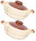 2piezas Cazuela De Barro Con Tapa Para Arroz Y Sopas Olla De Cocción Individual De Alta Temperatura Utensilio De Cocina Para Hogar Y Preparación De Comidas Con Mango Ergonómico