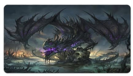 ouynngjing Alfombrilla de ratón con diseño de dragón del pantano Negro, extendida para Juegos, para Teclado y ratón, con Bordes cosidos, Base de Goma, para Teclado de Ordenador y Oficina, 40 x 75 cm