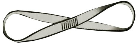 Eslinga de escalada de 10 mm, 22 KN, 2,195.4 kg, cuerda de escalada en roca, sistema de creación, equipo de rapel, perfecto para trabajo en árboles Ckh937 (gris, 80 x 1,7 x 0,3 cm)