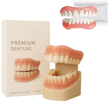 Prothèse de qualité supérieure, ensemble de prothèses en silicone souple, kit de réparation de prothèses pour hommes et femmes, kit de prothèses supérieures et inférieures (1 set)