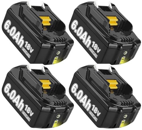 4 Stück 8000mAh Ersatzakku für Akku 18V BL1860B BL1850B BL1850 BL1840 BL1830 BL1860 BL1835 BL1845 BL1820B, Kompatibel mit Elektrowerkzeugen