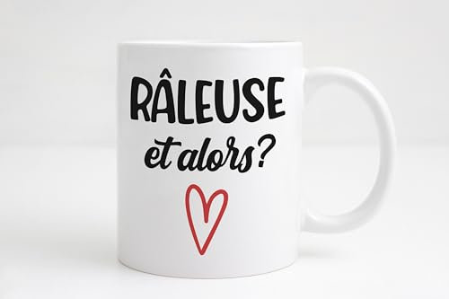 Groovy crea Mug femme drôle – Râleuse et alors ? – Cadeau original pour copine, collègue ou sœur – Tasse humour avec cœur rouge