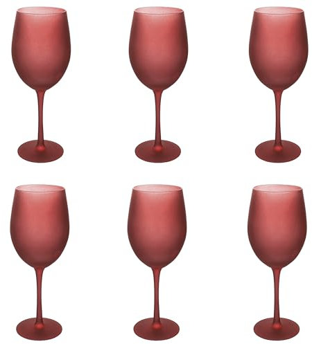 Villa d'Este Home Tivoli 1996 Set 6 calici 650 ml in vetro effetto frosted, Happy Hour