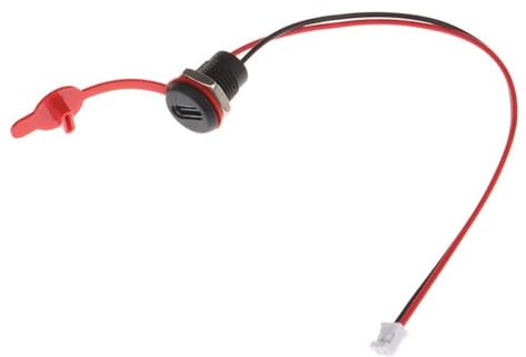 PURPLELILY Prise femelle de type C avec panneau design connecteur femelle à 2 broches pour usage extérieur et industriel, port USB verrouillable