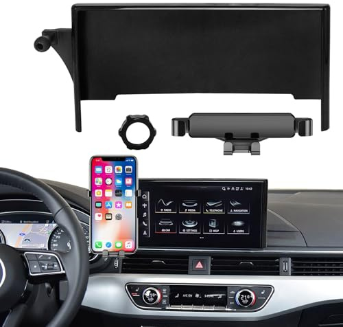 TTCR-II 10.1-in Support Téléphone pour Audi A4 B9/A5 F5/Q5 FY 2020-2024 | A4 B9 Support Phone Voiture Rotatif à 360° Convient Taille D'écran, A5 F5 Porte Smartphone pour Audi Q5 FY Accessoires
