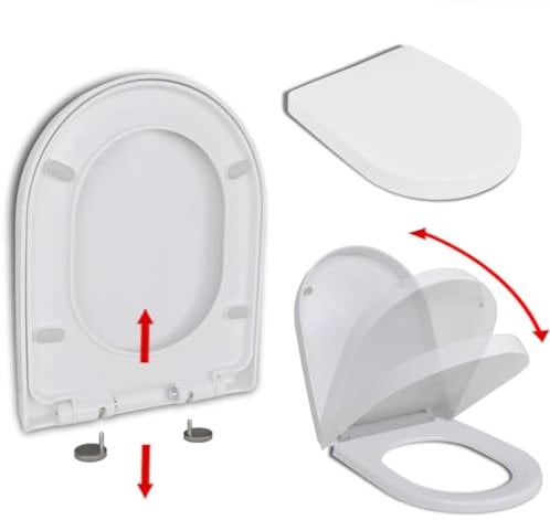 vidaXL WC Sitz Absenkautomatik Clip-System Klobrille Klodeckel Toilettensitz