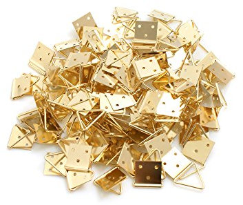 Design61 100 Stück Bilder-Klappösen Klappösen 32x16 mm Bildaufhänger Bildhaken Bilderhaken