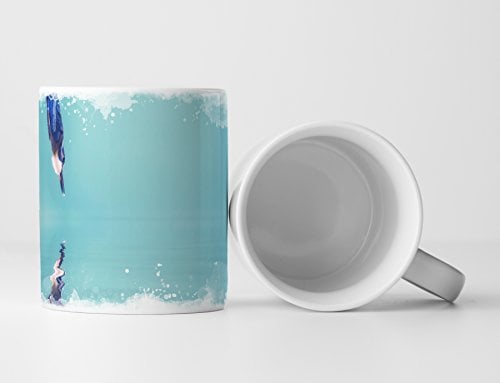 Eau Zone Fotokunst Tasse Geschenk Tierfotografie – Eisvogel im Sturzflug