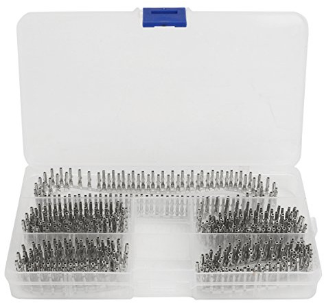 TuToy 500Pcs Female 5557 ATX Eps Pci-E Halb Verzinkte Crimp Terminal Pin Mit Langem Bein