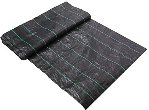 EXCOLO 50m² Schweres Bodengewebe Bändchengewebe Unkrautfolie Unkrautvlies Unkraut Schutz Gewebe 150g/m² (5000, 100)