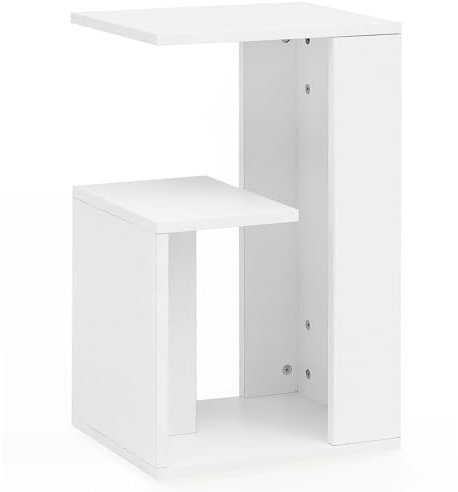 Wohnling Beistelltisch WL5.696 35x29,5x60 cm Holz Weiß Design Anstelltisch Sofa, Couchtisch klein modern, Kleiner Wohnzimmertisch eckig, Sofatisch Ablagetisch hoch, Schmaler Tisch Wohnzimmer