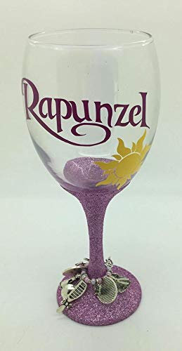 Raiponce Breloque à paillettes pour verre à vin Cadeau