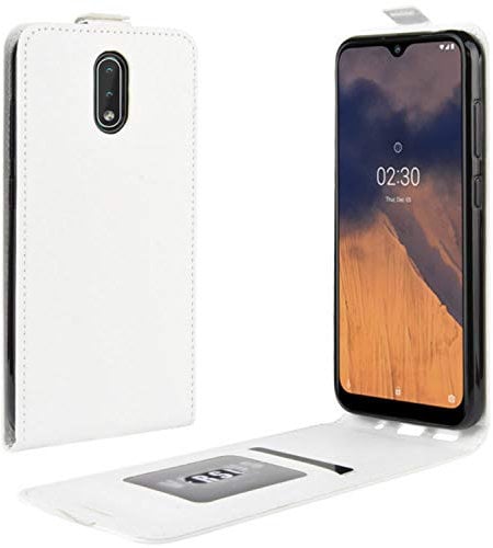 HualuBro Nokia 2.3 Hülle, Premium PU Leder Brieftasche Schutzhülle HandyHülle [Magnetic Closure] Handytasche Flip Case Cover für Nokia 2.3 Tasche (Weiß)