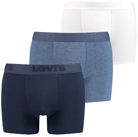 Levi's Men's Premium Men's Boxer Briefs (3 Pack) Boxer Shorts, Blue Combo, XXL