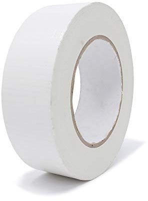 gws Gewebe-Klebeband 1 Rolle Premium Qualität | Naturkautschuk-Panzer-Duct-Tape | von Hand reißbar | Steinband | 50 m x 38 weiß