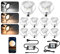 GEYUEYA Home Bodenstrahler Außen CCT(Warmweiß+Neutralweiß+Kaltweiß) LED 10er Set WLAN, Bodeneinbaustrahler Aussen, IP67 Wasserdicht, DC12V, Ø45mm