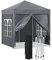 CLIPOP Faltpavillon 2 x 2 m Gartenpavillon UV Schutz mit 4 Seitenteilen und pulverbeschichtetem Stahlrahmen Event Pavillon für Outdoor Camping Markt,Messe