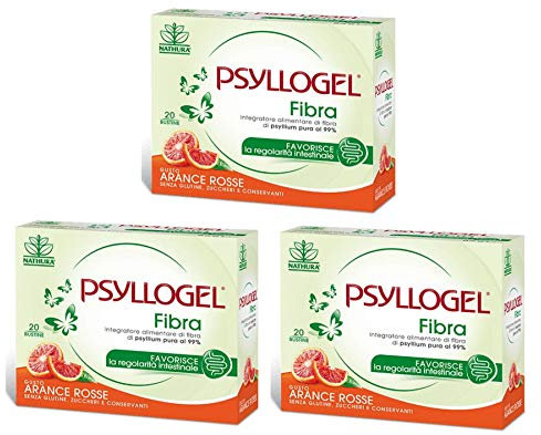 Buyfara Promo Pack – 3 x Psyllogel aus Flüssigfaser 99 % reinem Orangengeschmack, fördert die Regelmäßigkeit des Kopfes – 60 Beutel + Überraschung