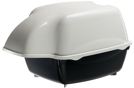 Ferplast Lettiera Gatto Chiusa, Toilette per Gatti Coperta, utilizzabile anche in Esterno, a Prova di Pioggia, 43,5 x 73,5 x h 41 cm, COSMIC OUTDOOR Lettiera Gatto Grande, Nero