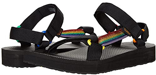 Teva Herren Mid Universal Pride Plattform, schwarz/Regenbogen, 45.5 EU