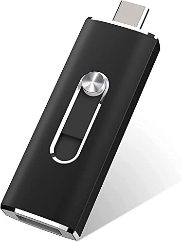 USB Stick 256GB 3.2 Vansuny Dual USB C Stick 3.2 256 GB Ultraschnelle USB Speicherstick 3.2 (380 MB/s Lesen) Flash Drive 256gb für Handy/Smartphone/Tablet/PC/TV/Laptop (Schwarz, 256GB)