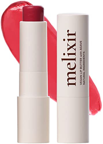Melixir Vegane Lippenbutter #10 Flutter(getönt) (+8 weitere Farben) 3.9 g, bienenfrei, ohne Petrolatum, tief nährender veganer Lippenbalsam auf pflanzlicher Basis