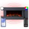 Klarstein Deko Kamin mit LED-Flammen, Elektro Kamin mit Heizung, 2000W Elektrisch, Sparsam, Wandkamin mit Fernbedienung & Timer mit MDF-Gehäuse