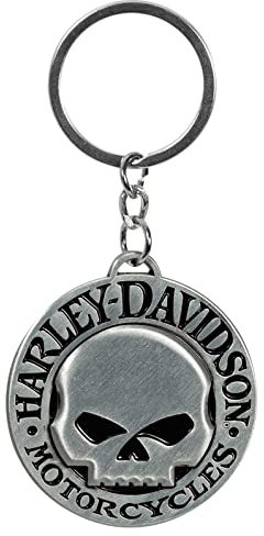 HARLEY-DAVIDSON H-D Domed Skull Metal Key Chain Schlüsselanhänger