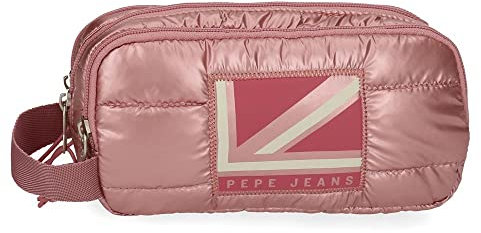 Pepe Jeans Carol Federmäppchen, dreifach, Rosa, 22 x 10 x 9 cm, Polyester