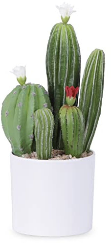 HONHDONZJP Künstliche Kaktus-Blüte, künstliche Sukkulenten, 26,7 cm, für Schreibtisch, Zuhause, Büro, Dekoration