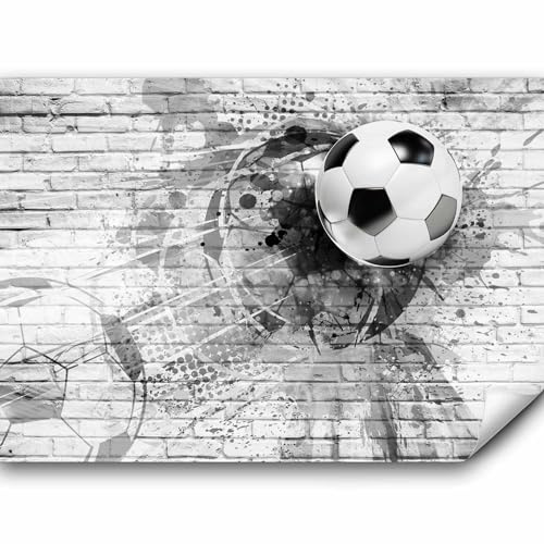 murando - Fototapete Premium-Vlies Fussball, 350x256 cm, Schlafzimmer | Premium-Vliesstoff, Full HD Druck, hochwertige Verarbeitung fürs Wohnzimmer, schnelle Montage, lichtbeständig, geruchsfrei