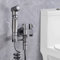 RANRAO Bidet Vollkupfer Handbrause, mit 1-in-2-out-Doppelsteuerventil Wasserhahnspender, für Dusche Badezimmer Hygiene Toilettenpapier Windelreinigung, G1/2 Ventil, Grau