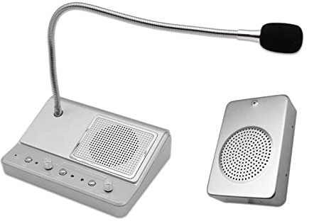 FANOYA Sistema di interfono bidirezionale per finestre, citofono con Microfono Chiamata bidirezionale Anti-Jamming e Rumore applicabile all'ospedale bancario