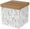 Miss Lovely Geld-Box Brief-Box Kuvert-Kiste Hochzeits-Post Botanical Wiesen-Blumen Blüten & Eukalyptus Blätter-Ranke weiß & grün Hochzeits-Karten Geld-Geschenke Hochzeit Sammel-Box