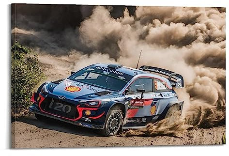 Extreme Off-Road Motor Rally Poster für Wrc Hyundai I20 Coupé Poster, dekoratives Gemälde, Leinwand-Wandposter und Kunstdruck, modernes Familienschlafzimmer-Dekor-Poster, 50 x 75 cm