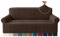 Granbest Premium Fashion Jacquard Sofabezüge 3-Sitzer, Anti-Falten, super Stretch, Couchbezug, rutschfester Sofa-Schonbezug für Wohnzimmer (3-Sitzer, Schokolade)