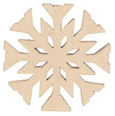Décopatch NO61C - Christbaumspitze, 1,5x20x20 cm, ideal für Weihnachtsdeko, Flocken, Kartonbraun, 1 Stück