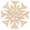 Décopatch NO61C - Christbaumspitze, 1,5x20x20 cm, ideal für Weihnachtsdeko, Flocken, Kartonbraun, 1 Stück