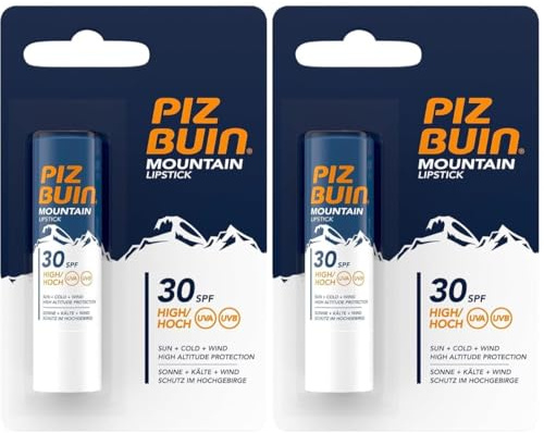 PIZ BUIN Mountain Lippenpflege LSF 30, 2 x 4.9 g