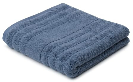 Gözze - Mailand Frottier-Handtuch, Weich und saugfähig, 70% Bio-Baumwolle/30% Viskose (Bambus), Vegan, 50 x 100 cm - Blau