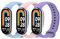 MoKo 3 Stück Armband Kompatibel mit Xiaomi Mi Band 9/Mi Band 8, Weiches TPU Ersatzarmband Uhrenarmband Sportarmband, Lavendel/Türkis Blau/Rosa